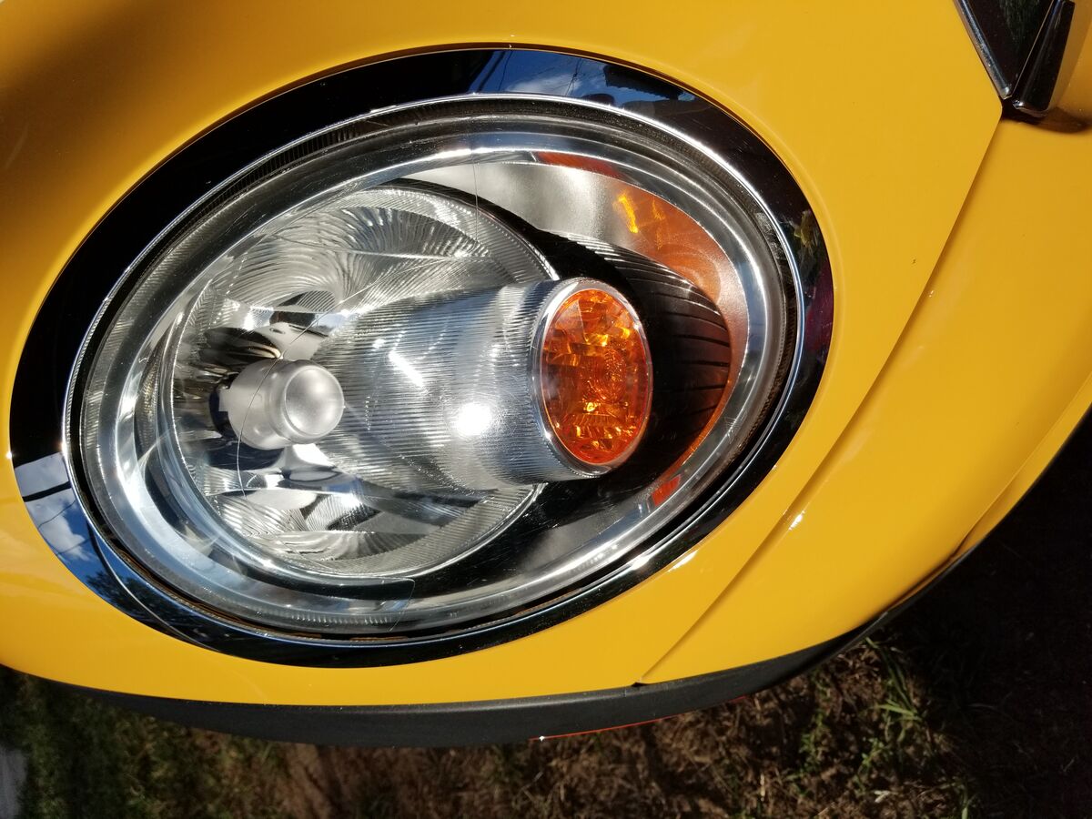 Headlight after restoration