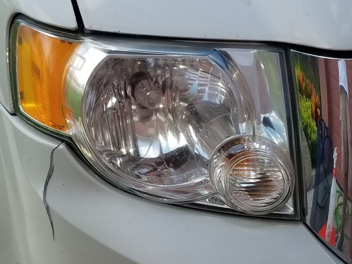Headlight after restoration