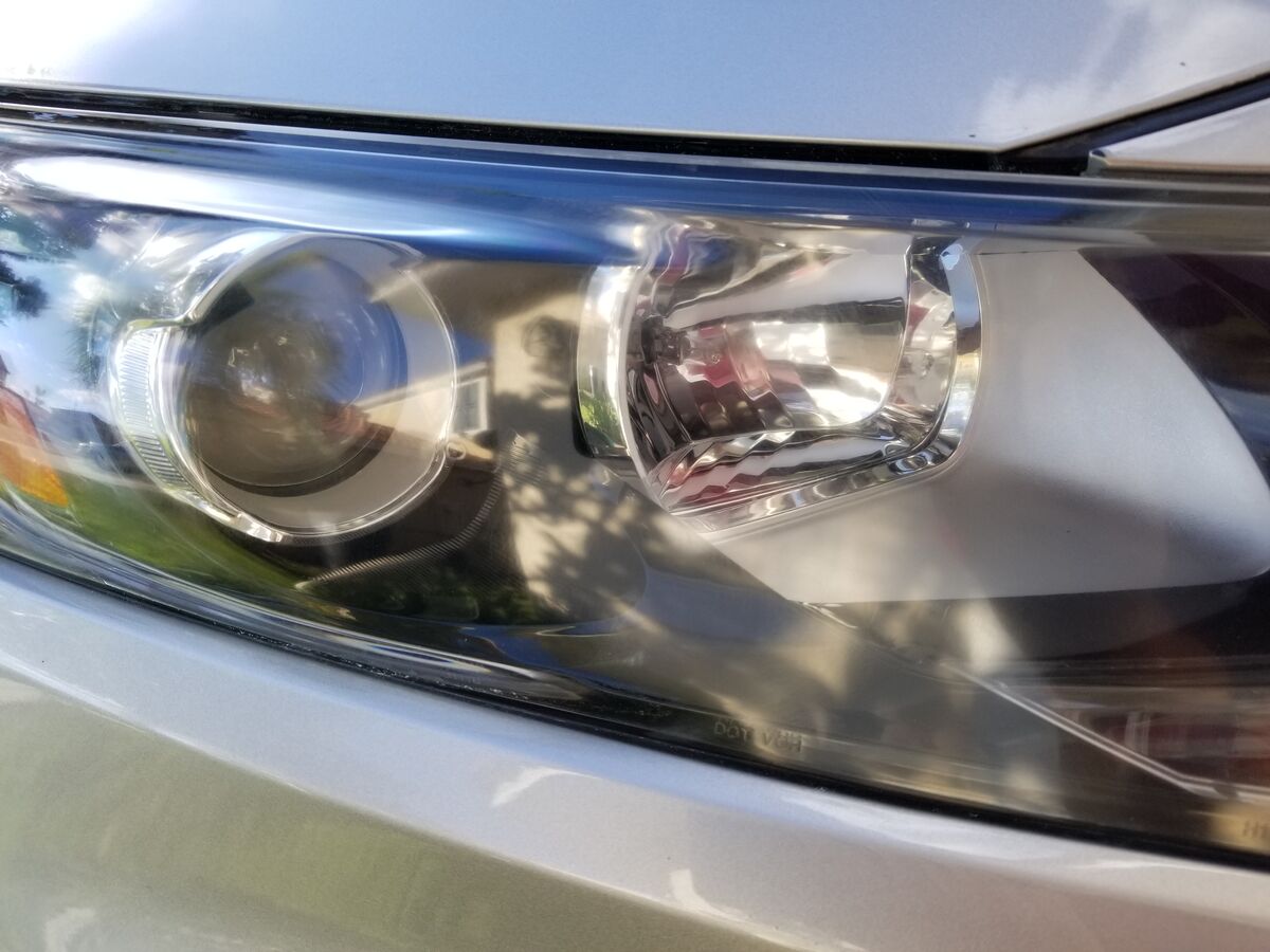Headlight after restoration
