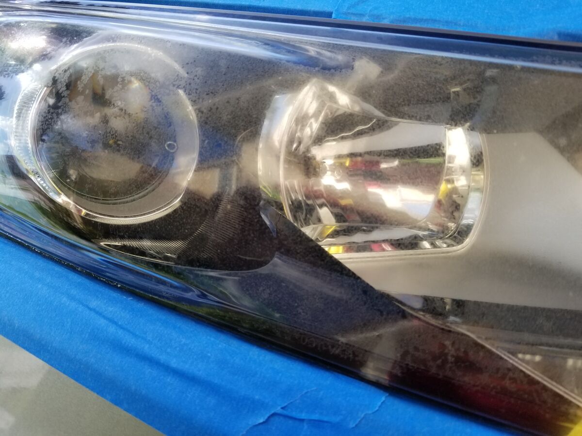 Headlight before restoration